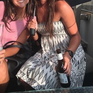 Hi-Lo Aztec Print Dress